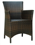 Wicker Safari Weave Patio Arm Chair