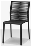 Black Rope Patio Side Chair